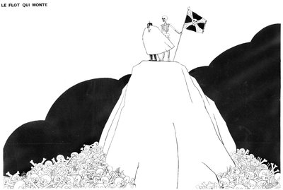 1916年4月13日，死亡显示人类头骨和骨头不断增加到威廉皇帝 作者 保罗·伊里贝（Paul Iribe）