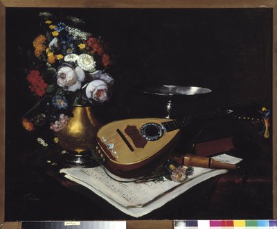 曼陀林静物画 Paul Joret（19 世纪）19 世纪 强制提及：藏品基金会来自马赛普罗旺斯 作者 保罗·乔雷