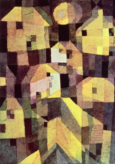 房屋的抽象构成 作者 Paul Klee