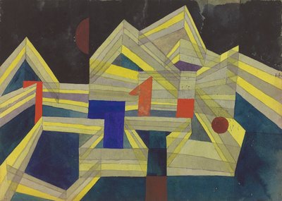 透明结构的建筑，1921年。 作者 保罗·克莱