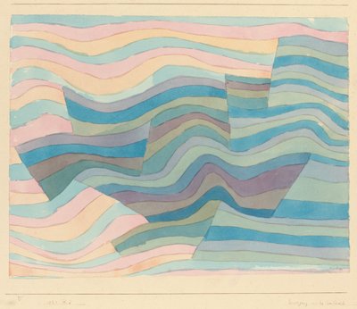 悬崖上的运动 作者 Paul Klee