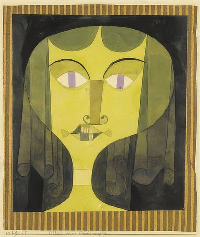 紫罗兰色眼睛的女人的画像。 1921-65 作者 保罗·克莱