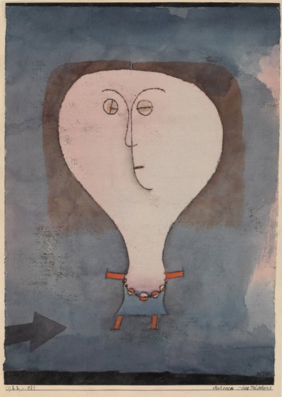 《女孩的恐惧》，1922年。 作者 保罗·克莱