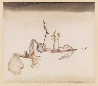 Grundverhexte Landschaft, 1924. 作者 保罗·克莱