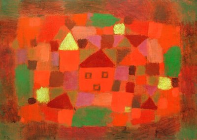 夕阳下的风景 作者 Paul Klee
