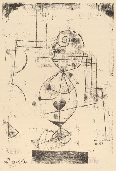红心皇后Herzdame，1921年。 作者 保罗·克莱