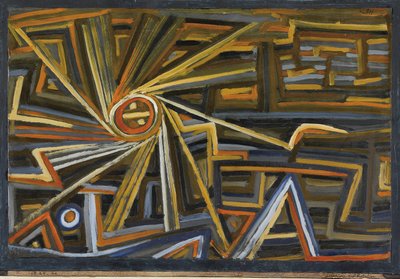 保罗-克利（1879-1940 年）的《辐射与旋转》。纸上油画，尺寸：35.6x52 作者 保罗·克莱