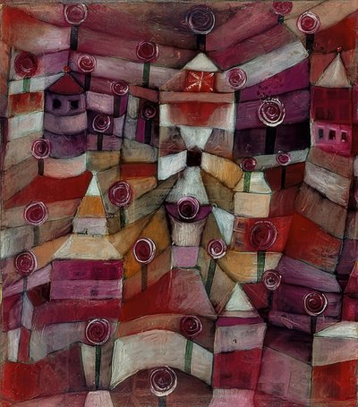 玫瑰园。 1920年 作者 Paul Klee