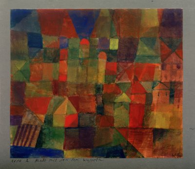 有三个圆顶的城市 作者 Paul Klee