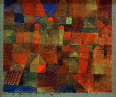三个圆顶的城市 作者 Paul Klee