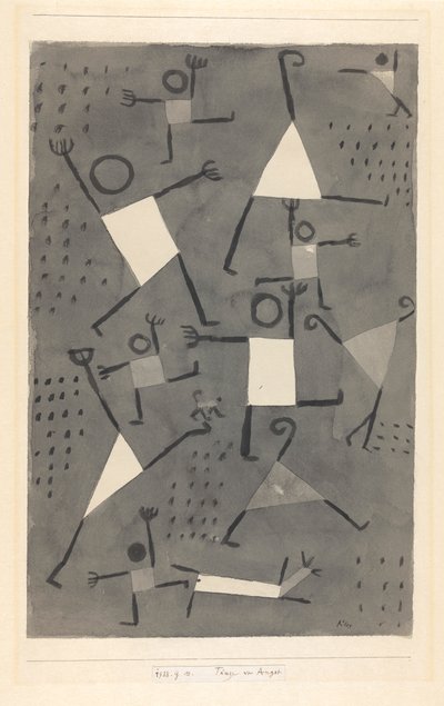 为恐惧而跳舞由于恐惧而引起的舞蹈，1938年。 作者 保罗·克莱