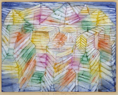 剧院-山地-建筑 作者 Paul Klee