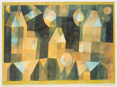 三座房子和一座桥 作者 Paul Klee