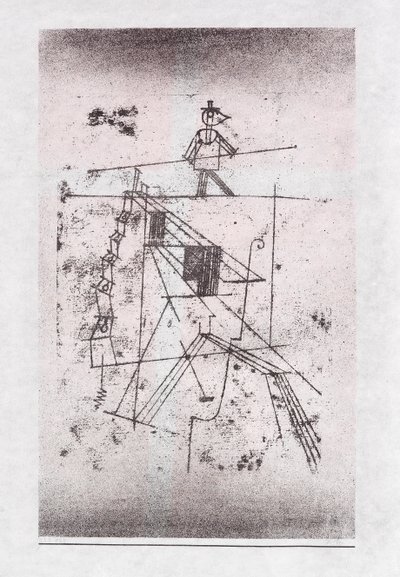 走钢丝的人，1923年。 作者 保罗·克莱
