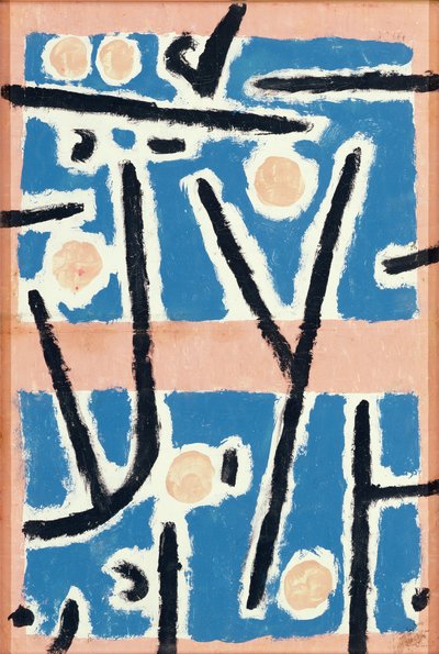 无题（成长的迹象）1937 年（纸上彩色浆糊、钢笔画和粉笔画） 作者 保罗·克莱