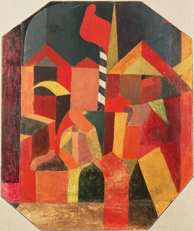 带着红旗 作者 Paul Klee