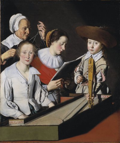 Une fete Musicale - 一场音乐派对，由保罗·拉塔特（La Tarte，Paul）（？-1636）创作。 布面油画。 尺寸：116x98.8 厘米。 斯德哥尔摩国家博物馆 作者 保罗·拉·塔特