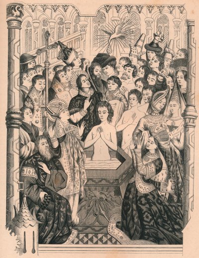 克洛维斯一世国王的洗礼，15世纪，1849年。 作者 保罗·拉克鲁瓦