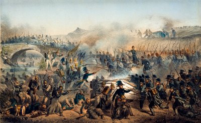 1855年8月16日在19世纪的Chernaya河之战 作者 保罗·莱弗特