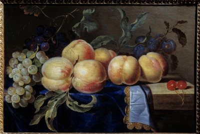 静物，佩奇。 Paul Liegeois (17 世纪) Sun 的绘画。 0,31x0,47 m Rouen, musee des Beaux Arts 作者 保罗·列格