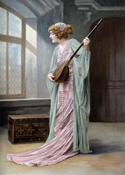 歌剧演员玛格丽特-卡尔（Marguerite Carre，1880-1947 年）在巴黎歌剧 "La reine fiammette "中扮演奥兰达，Paul Nadar 10 月 11 日拍摄于法国报纸 "Le Theatre"。 作者 保罗·纳达尔