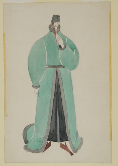 为《李尔王》中的一个角色设计服装 作者 保罗·纳什