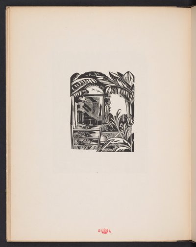 插图选自 "Places.根据保罗-纳什设计和雕刻的木版复制的 7 幅版画，并配有散文插图"。伦敦，威廉-海涅曼，封底 作者 保罗·纳什