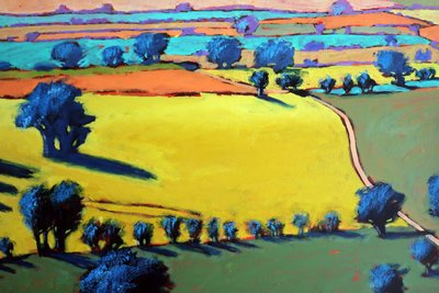 Cotswold Way close up (acrylic on board) 作者 保罗·鲍伊斯