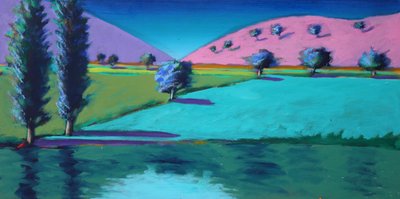 卡斯尔莫顿湖，2021 年（丙烯酸画板） 作者 Paul Powis