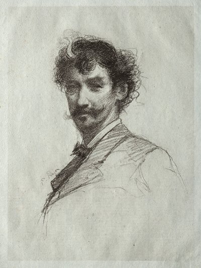 詹姆斯·麦克尼尔·惠斯勒（James McNeill Whistler），《白锁》和《单片眼镜》。 作者 保罗·拉琼