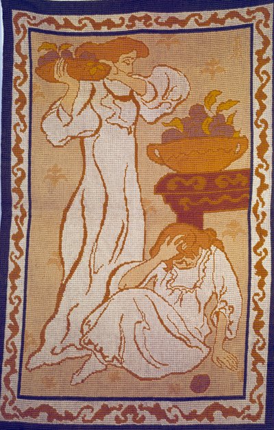 Paul Ranson（1864-1909）20 世纪巴黎市立现代艺术博物馆《穿白挂毯的女人》 作者 保罗·埃利·兰森