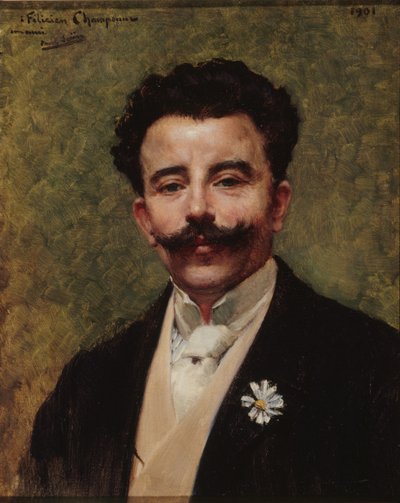 菲利西安-尚索尔1859-1934年的画像，1901年。 作者 保罗·塞恩