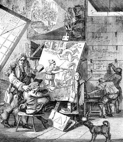 1753年的滑稽表演。 作者 Paul Sandby