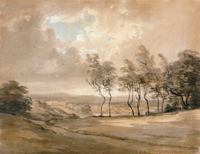 Hampstead Heath景观》，18世纪 作者 保罗·桑德比
