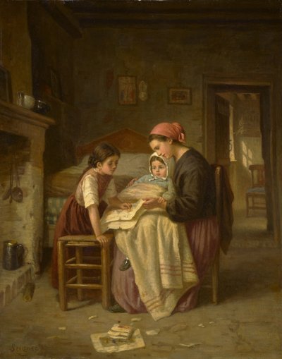 生病的孩子，约1870-75年 作者 保罗·塞格纳克