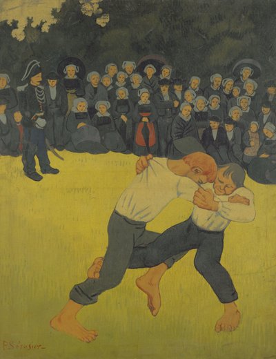 摔角不列颠人，c.1893年（布面油画） 作者 保罗·塞鲁西耶