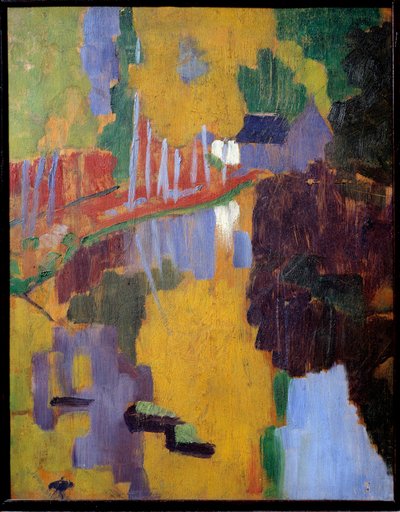护身符，爱木艾文。 木头在水中的倒影。 Paul Serusier 的绘画 (1863 - 1927) 作者 保罗·塞鲁西耶