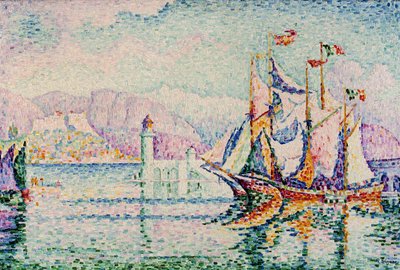 昂蒂布-早晨。 作者 Paul Signac