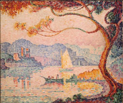 昂蒂布，培根小港，1917年 作者 Paul Signac