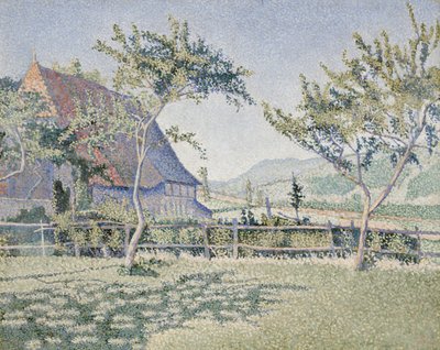 1887年6月至7月，Comblat-le-Château，草地，作品集161，布面油画 作者 保罗·西尼亚克