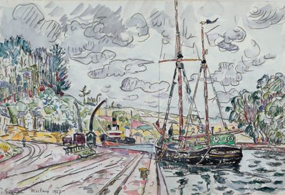 1927年在Pontrieux的风景 作者 保罗·西尼亚克