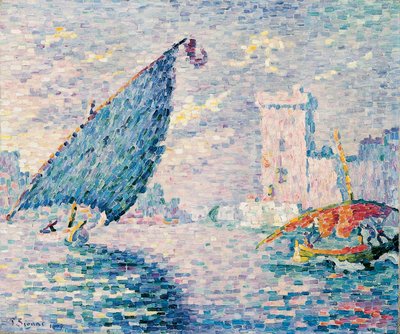 马赛，渔船，1907年 作者 Paul Signac