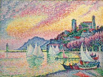戛纳旧港口；戛纳旧港口，1918年 作者 Paul Signac