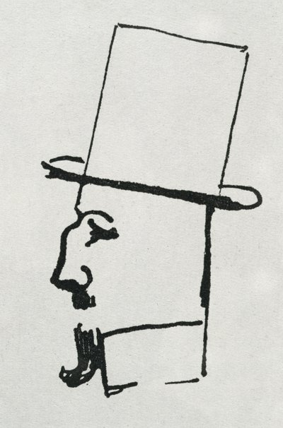 FélixFénéon的肖像（纸上墨水） 作者 保罗·西尼亚克