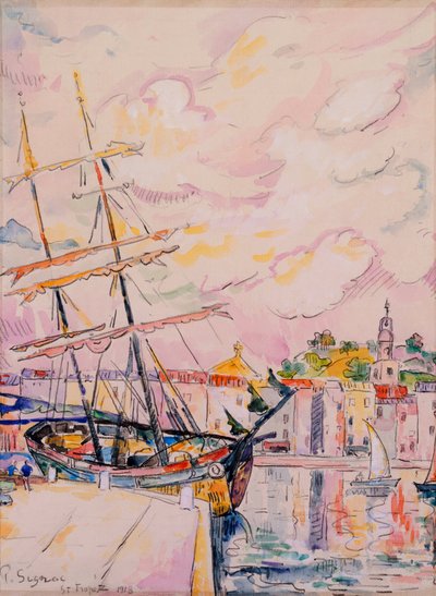 圣特罗佩港，1918年 作者 保罗·西尼亚克