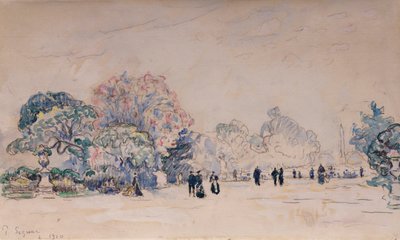 杜乐丽（Tuileries），巴黎，1910年 作者 保罗·西尼亚克