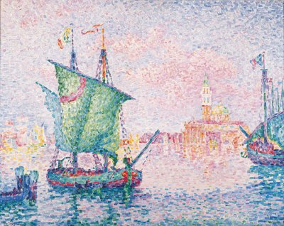 威尼斯，《粉红云》，1909年 作者 Paul Signac