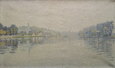 观察塞纳河在赫布莱，1889年 作者 保罗·西尼亚克