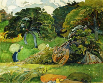 两个洗衣机女工； Les Deux Lavandieres，c。 1892年 作者 保罗·塞鲁西耶
