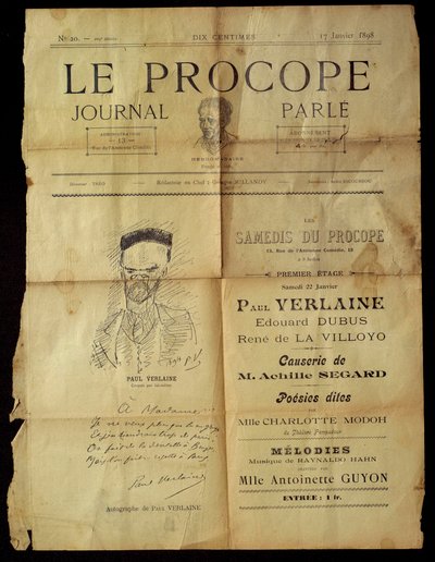 Journal du Procope，巴黎咖啡馆 作者 保罗·韦兰（Paul Verlaine）